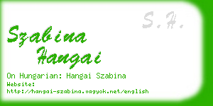 szabina hangai business card